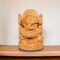 Wooden Ganesha Idol Hand Carved Lord Ganesh Wood Sculpture Gajanana Ganpati Bappa Figurine for Pooja - Home Decor Office Desk Hindu God Idol Murti Good Luck & Success - Hindu God Idol